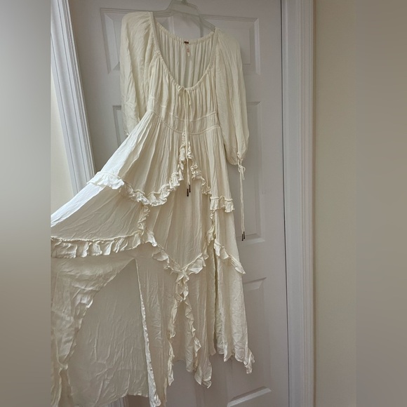 Free People tiered long sleeve maxi dress women’s size S - Picture 3 of 6